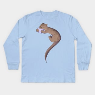 Cute Otter Kids Long Sleeve T-Shirt